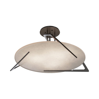 Callisto Semi Flush Mount Ceiling Light in Oil Rubbed Bronze.