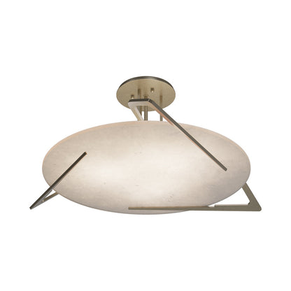 Callisto Semi Flush Mount Ceiling Light in Soft Gold.