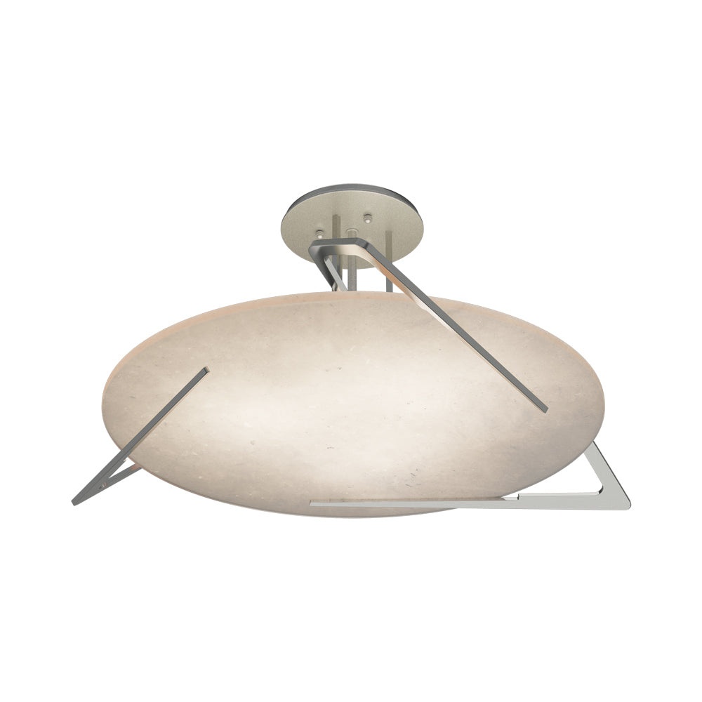 Callisto Semi Flush Mount Ceiling Light in Sterling.