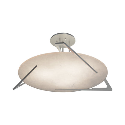 Callisto Semi Flush Mount Ceiling Light in Vintage Platinum.