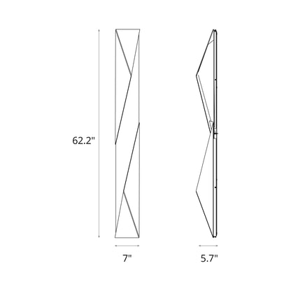 Carbon Outdoor Wall Light - line drawing.