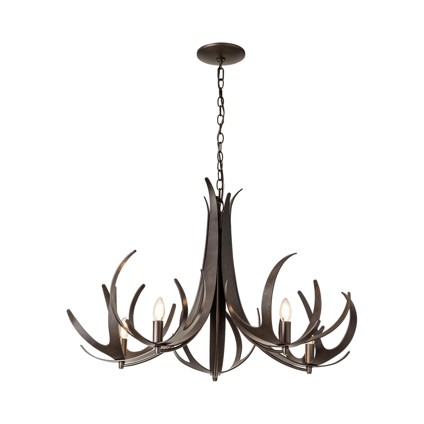 Caribou Chandelier in Dark Smoke (5-Light).