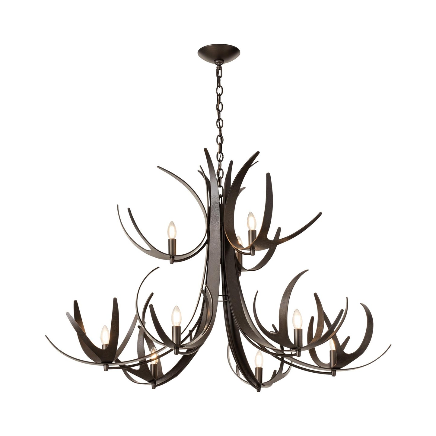 Caribou Chandelier in Dark Smoke (9-Light).