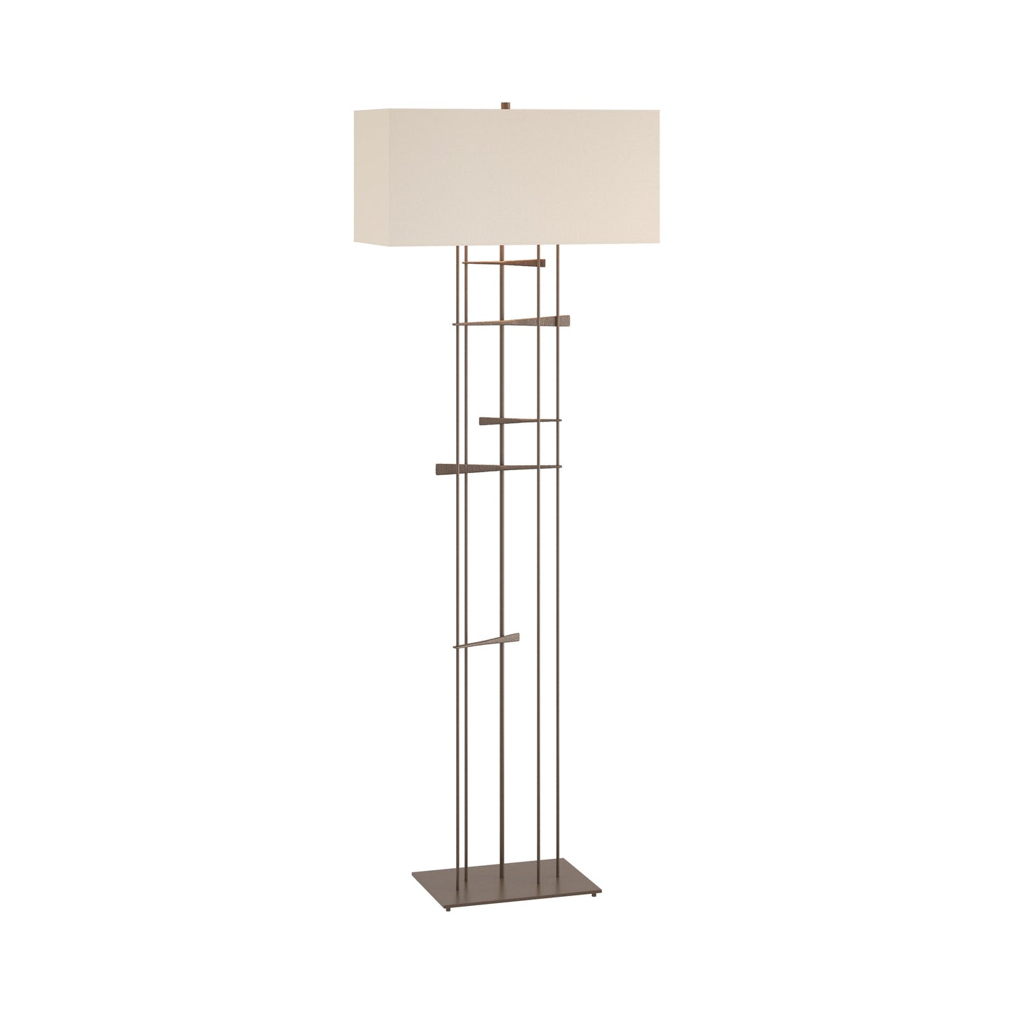Cavaletti Floor Lamp in Bronze/Flax.