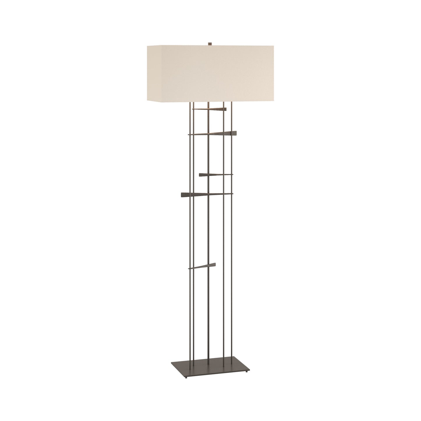 Cavaletti Floor Lamp in Dark Smoke/Flax.