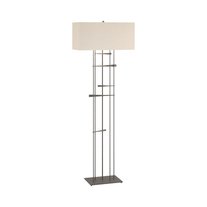 Cavaletti Floor Lamp in Natural Iron/Flax.