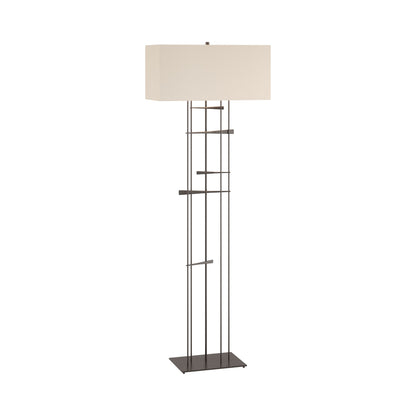 Cavaletti Floor Lamp in Oil Rubbed Bronze/Flax.