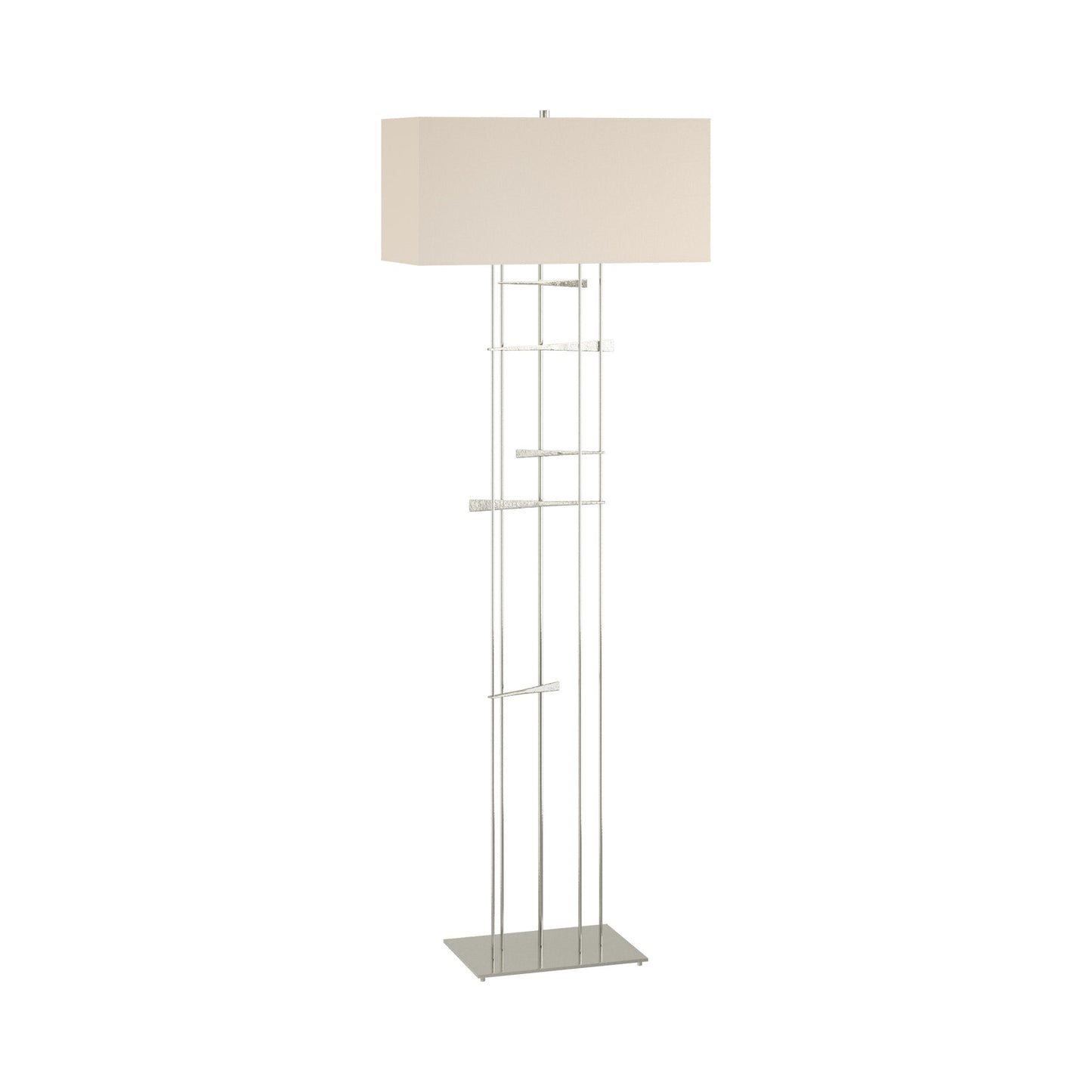 Cavaletti Floor Lamp in Sterling/Flax.