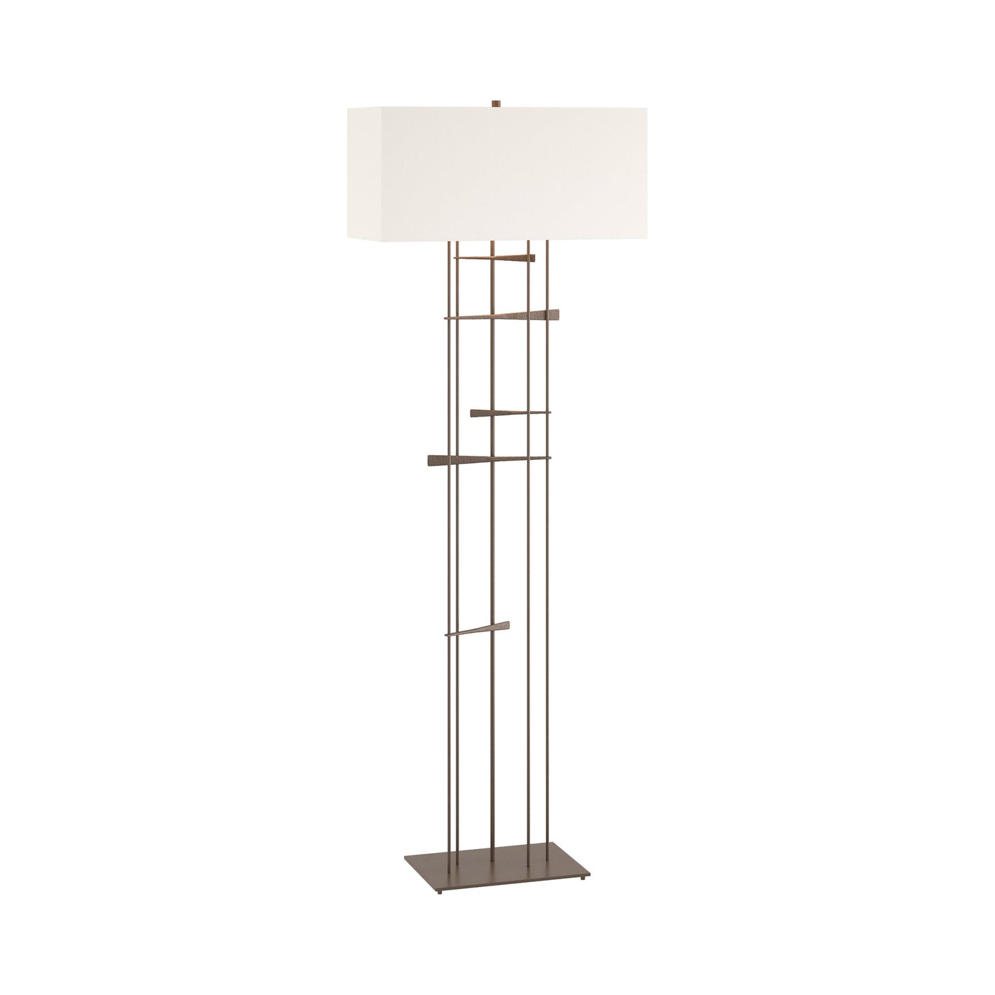 Cavaletti Floor Lamp in Bronze/Natural Anna.