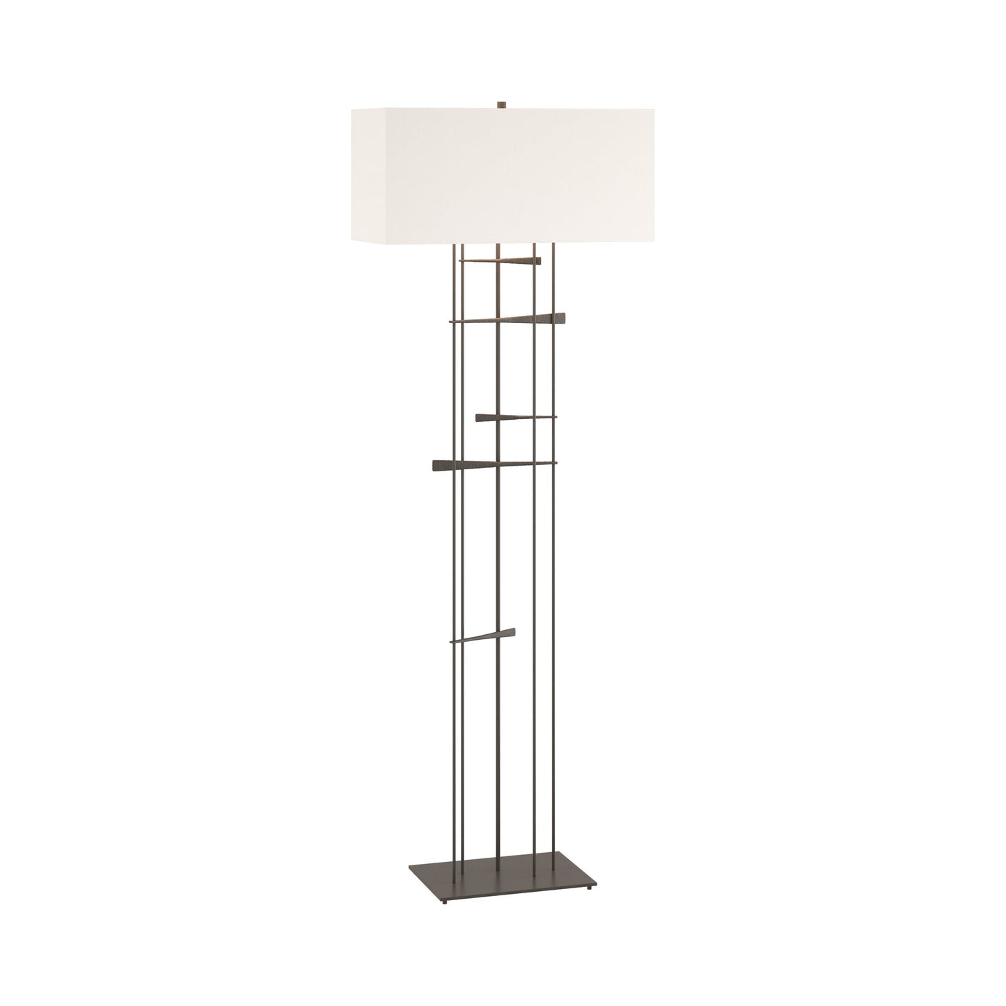 Cavaletti Floor Lamp in Dark Smoke/Natural Anna.