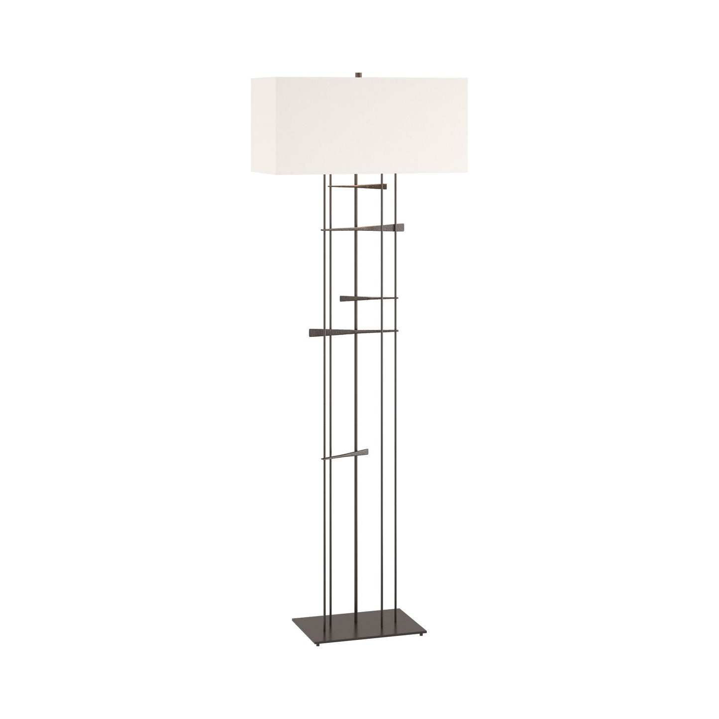Cavaletti Floor Lamp in Oil Rubbed Bronze/Natural Anna.