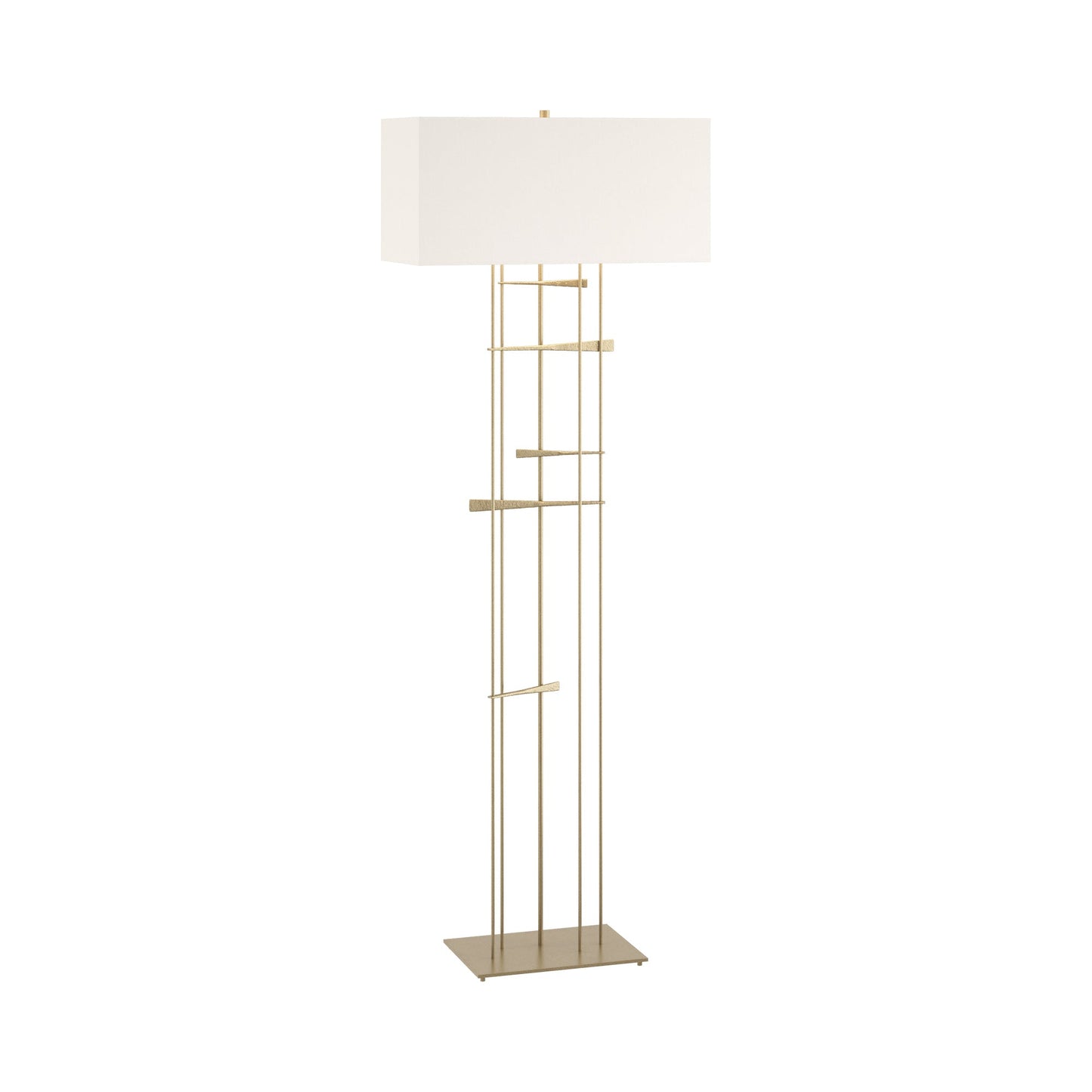 Cavaletti Floor Lamp in Soft Gold/Natural Anna.