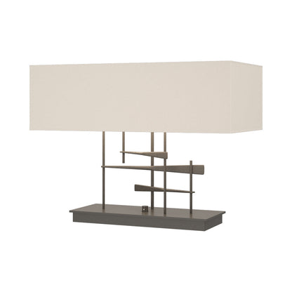 Cavaletti Table Lamp in Dark Smoke/Flax.
