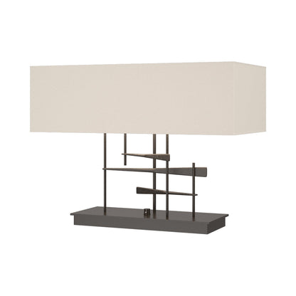Cavaletti Table Lamp in Oil Rubbed Bronze/Flax.