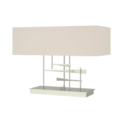 Cavaletti Table Lamp in Sterling/Flax.