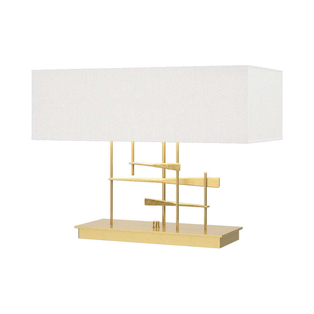 Cavaletti Table Lamp in Modern Brass/Natural Anna.