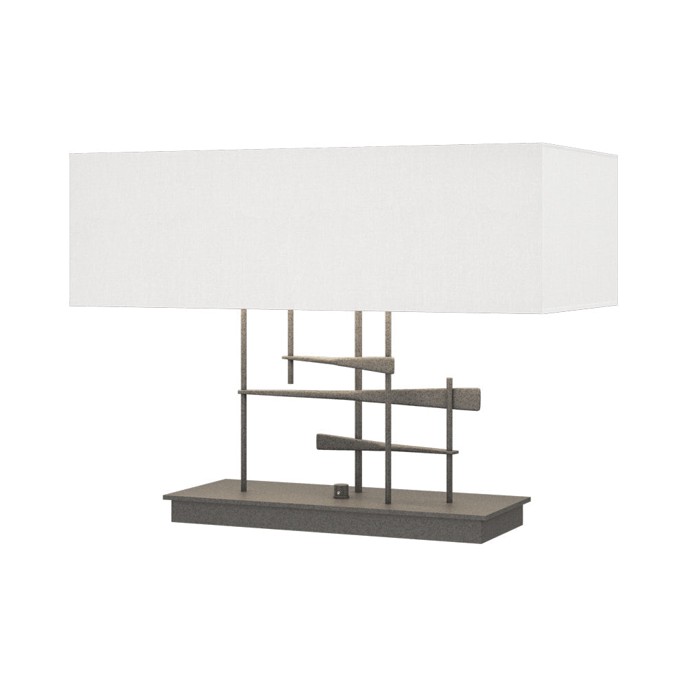 Cavaletti Table Lamp in Natural Iron/Natural Anna.