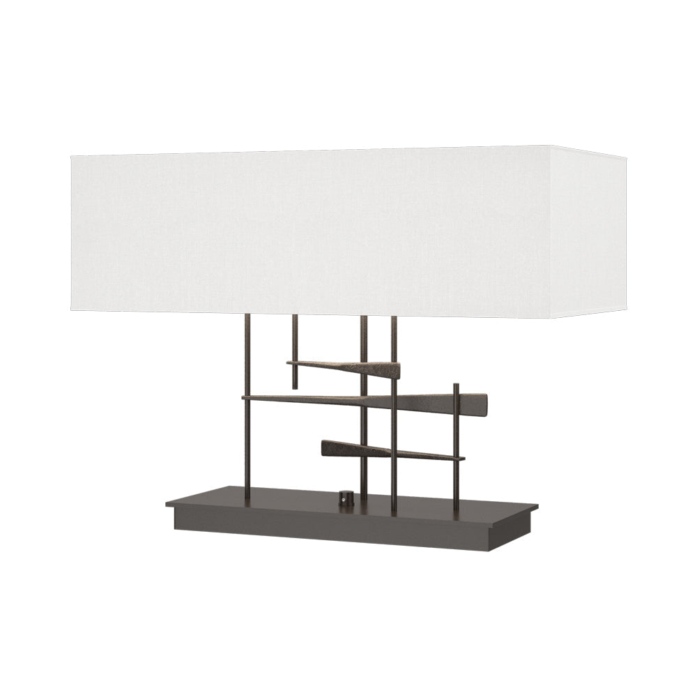 Cavaletti Table Lamp in Oil Rubbed Bronze/Natural Anna.