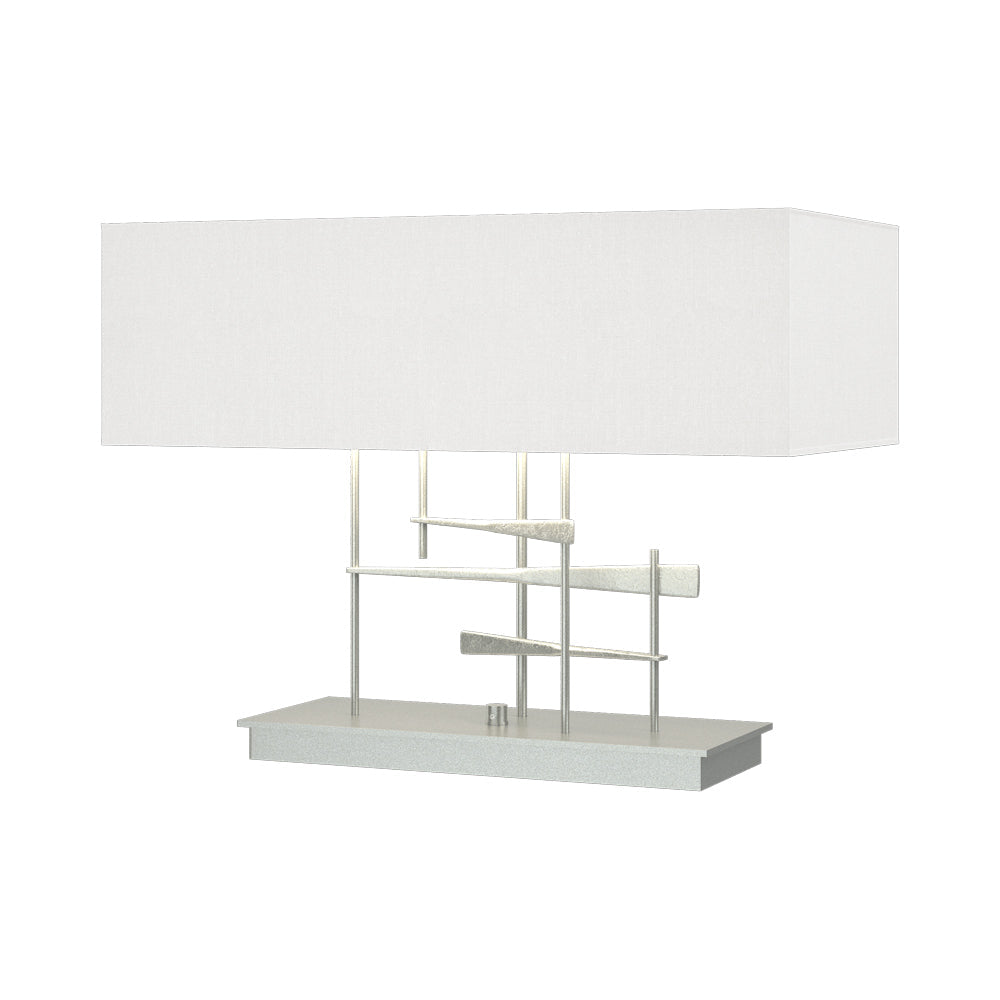 Cavaletti Table Lamp in Vintage Platinum/Natural Anna.