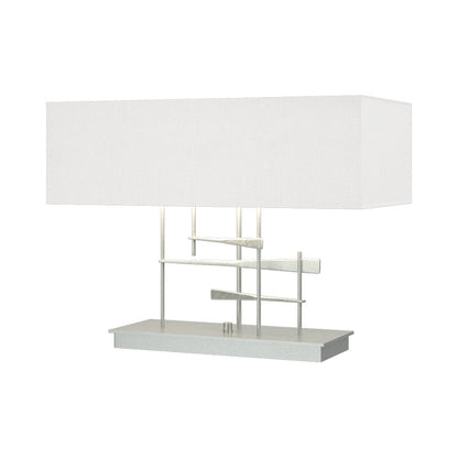 Cavaletti Table Lamp in Vintage Platinum/Natural Anna.