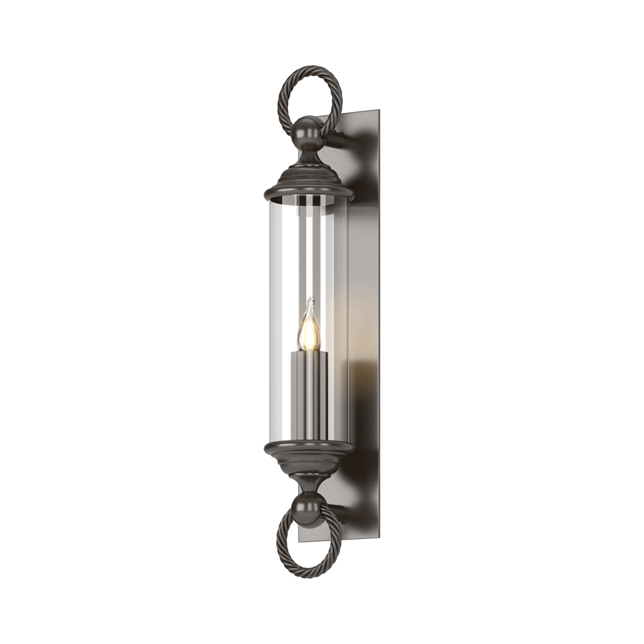 Cavo Large Outdoor Wall Light in Coastal Oil Rubbed Bronze/Clear Glass.