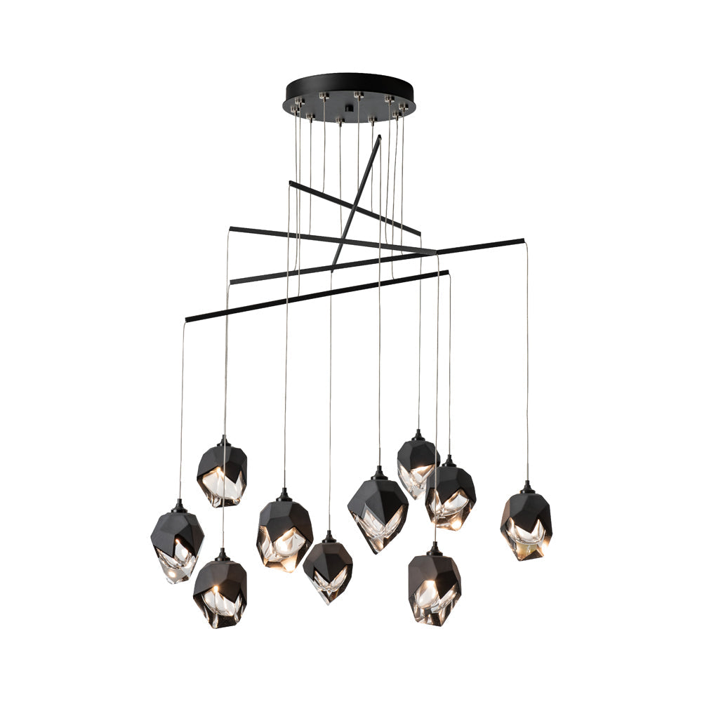 Chrysalis Mobile Pendant Light in Black/Black Crystal.