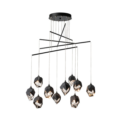 Chrysalis Mobile Pendant Light in Black/Black Crystal.