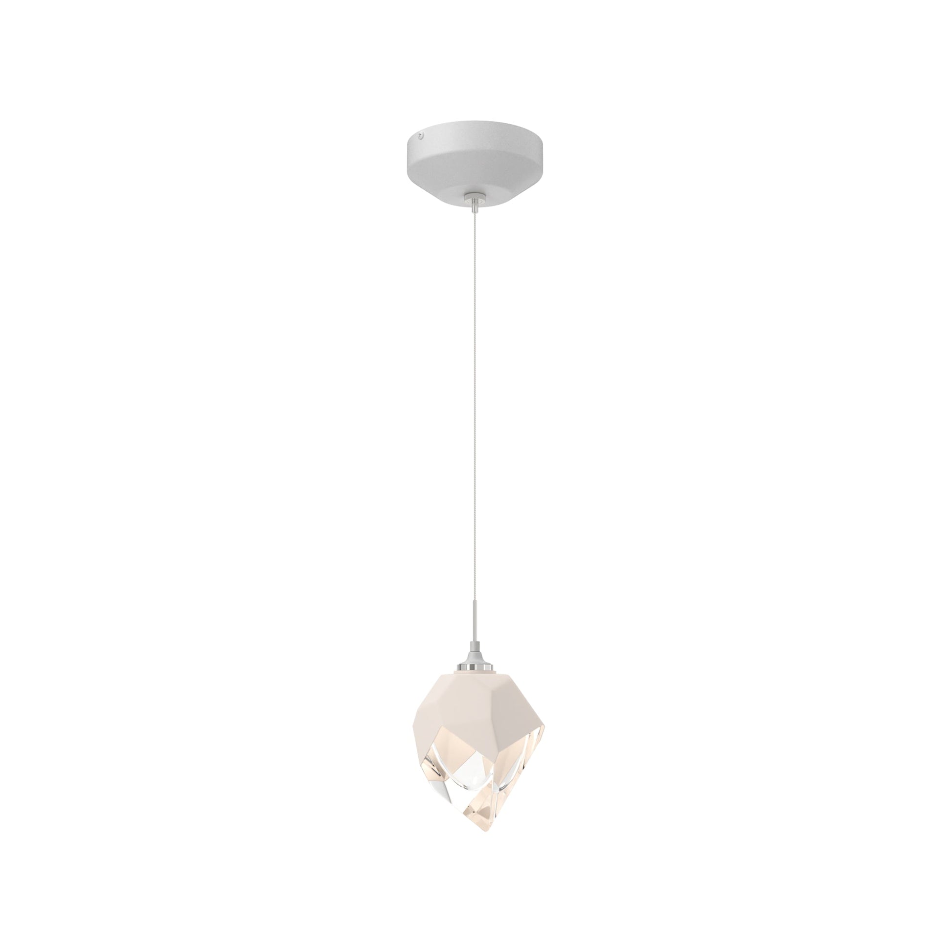 Chrysalis Pendant Light in White/ White Glass (Small).