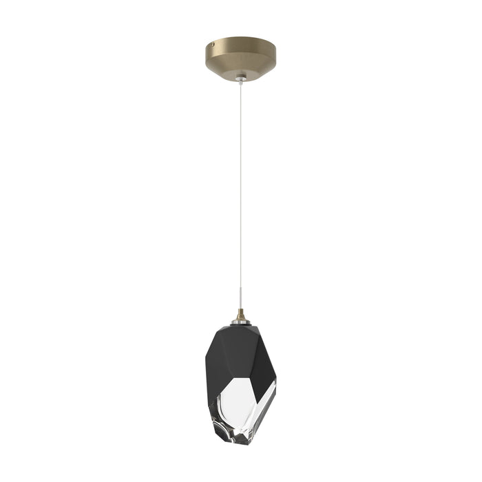 Chrysalis Pendant Light in Soft Gold/Matte Black Glass (Large).