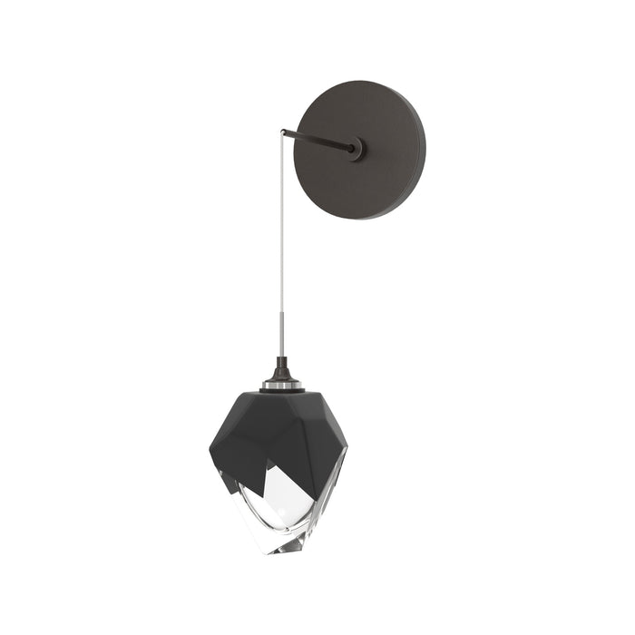 Chrysalis Wall Light in Oil Rubbed Bronze/Matte Black Glass (Small).