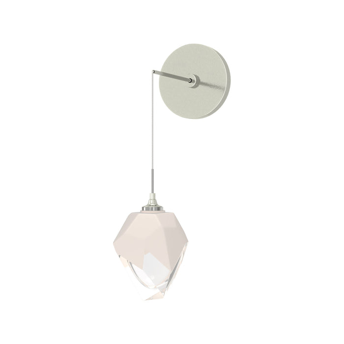 Chrysalis Wall Light in Sterling/White Glass (Small).