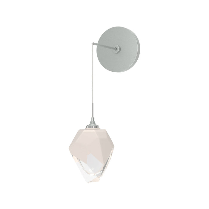 Chrysalis Wall Light in Vintage Platinum/White Glass (Small).