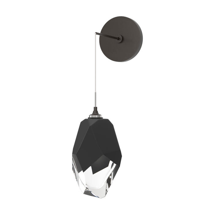 Chrysalis Wall Light in Oil Rubbed Bronze/Matte Black Glass (Large).