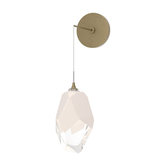 Chrysalis Wall Light in Soft Gold/White Glass (Large).