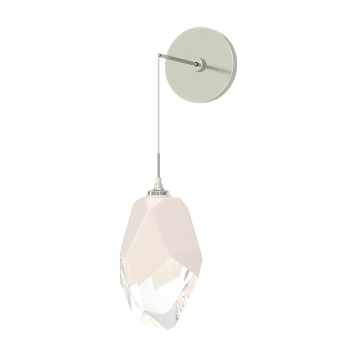 Chrysalis Wall Light in Sterling/White Glass (Large).