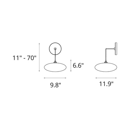 Clouds Low Voltage Wall Light - line drawing.