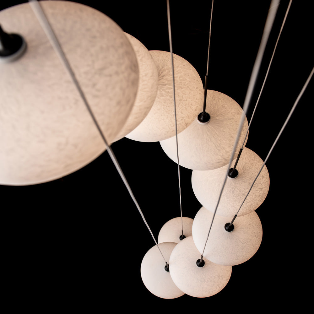 Clouds Round Pendant Light in Detail.