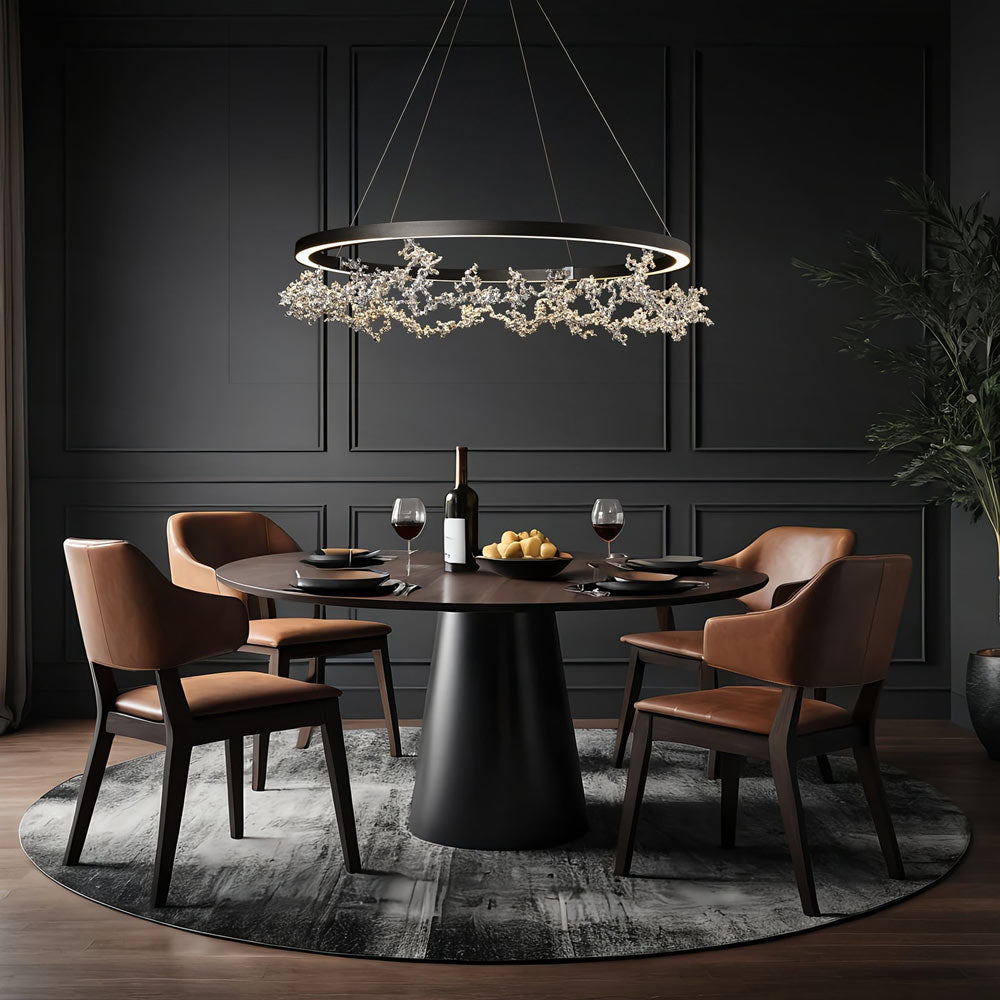 Coral Ring LED Pendant Light in dining room.