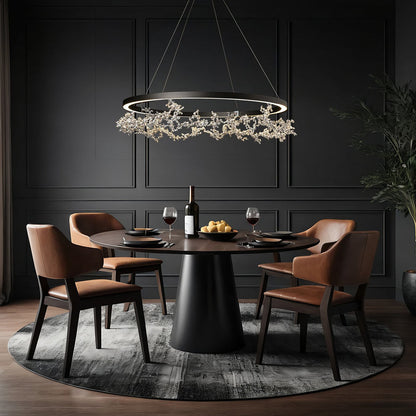 Coral Ring LED Pendant Light in dining room.