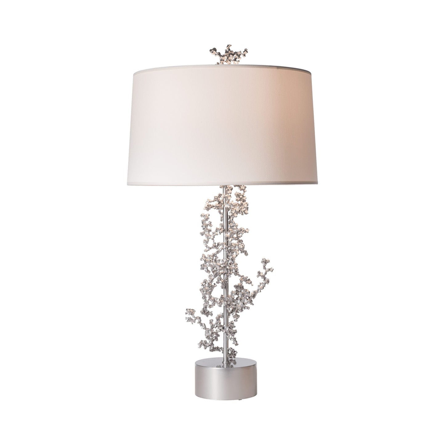 Coral Table Lamp in Sterling/Sterling.