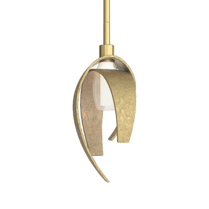 Corona Single Mini Pendant Light in Modern Brass (Small).