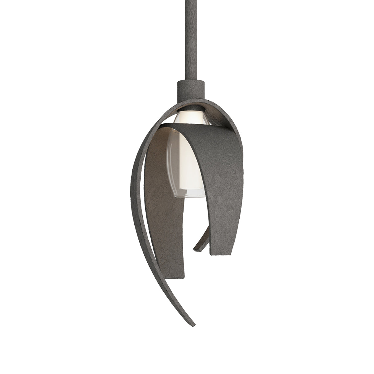 Corona Single Mini Pendant Light in Natural Iron (Small).