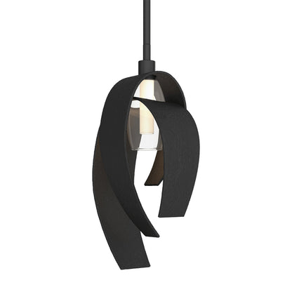 Corona Single Mini Pendant Light in Black (Large).