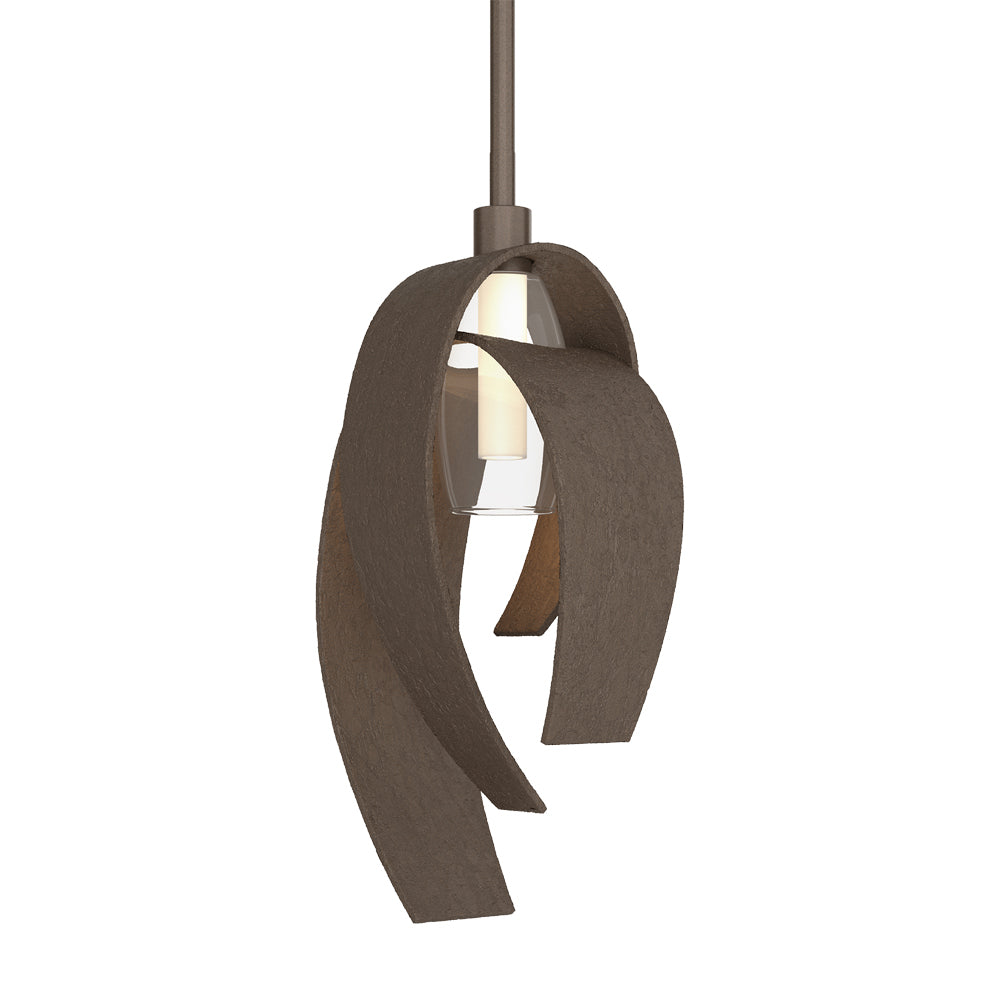 Corona Single Mini Pendant Light in Bronze (Large).