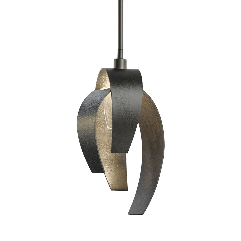 Corona Single Mini Pendant Light in Dark Smoke (Large).