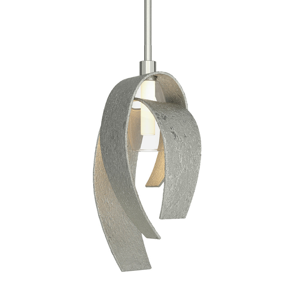 Corona Single Mini Pendant Light in Sterling (Large).