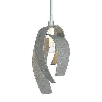 Corona Single Mini Pendant Light in Vintage Platinum (Large).