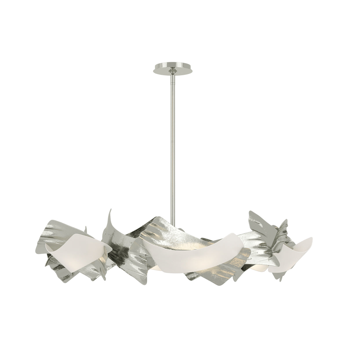 Crest Circular Pendant Light in Sterling.