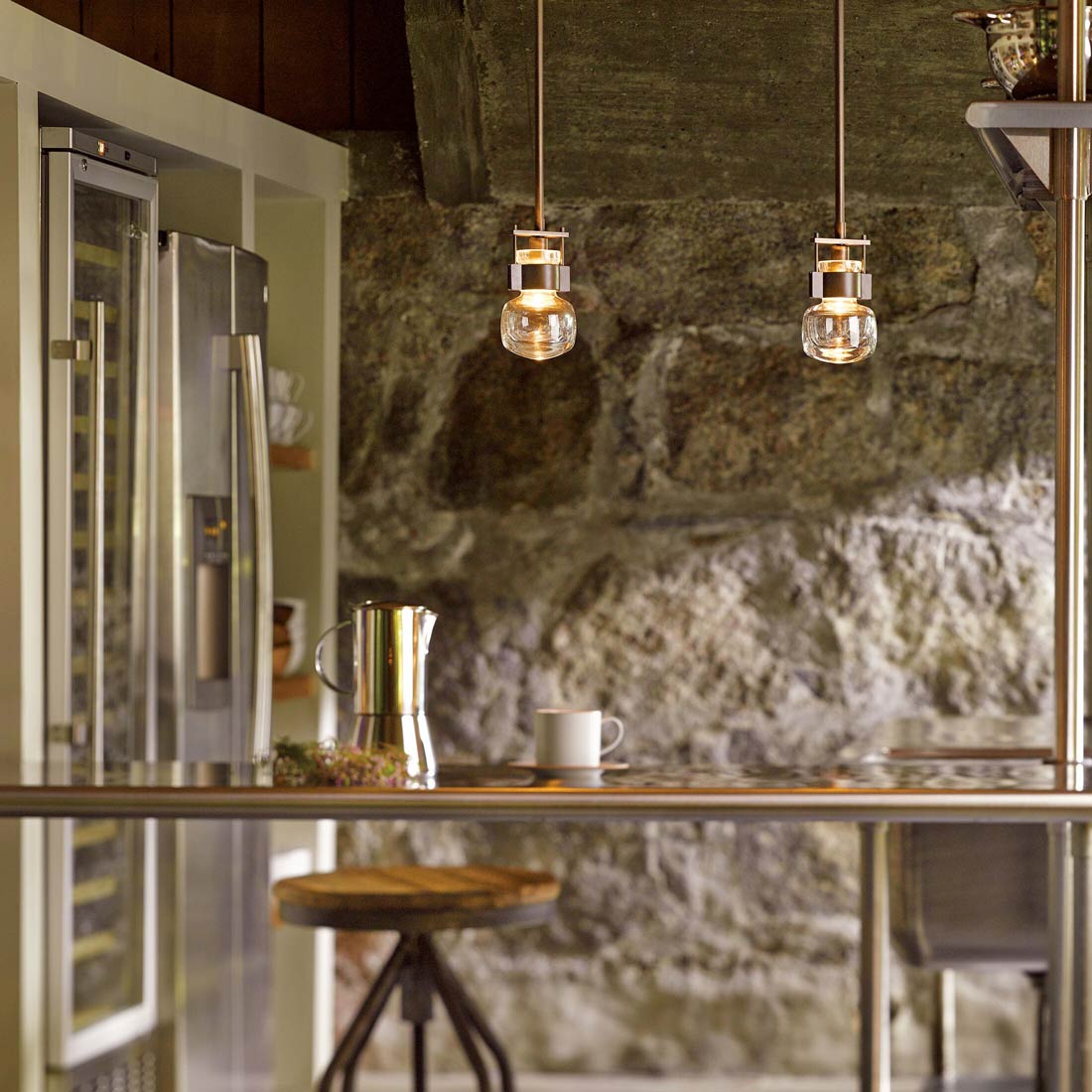 Cuff Mini Pendant Light in dining room.