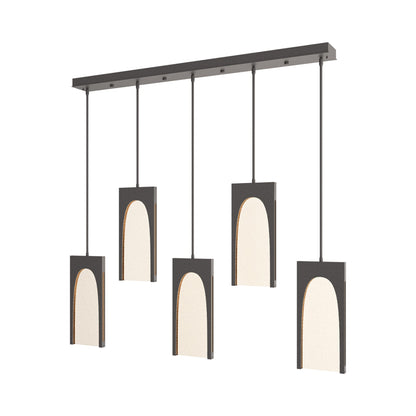 Cypress LED Linear Pendant Light in Natural Iron.